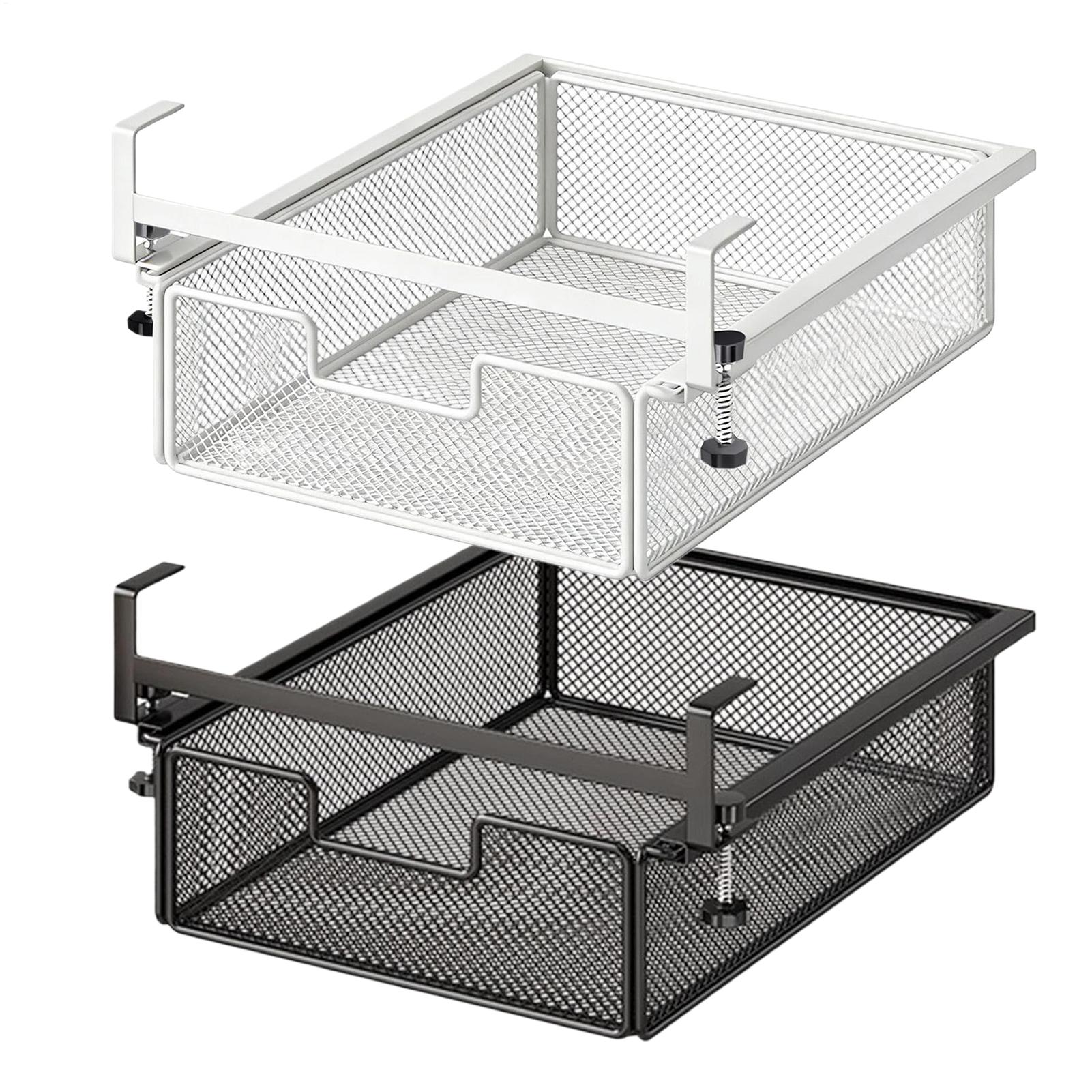 Desk Setup Organizer - Under Desk Drawer Slide Out No