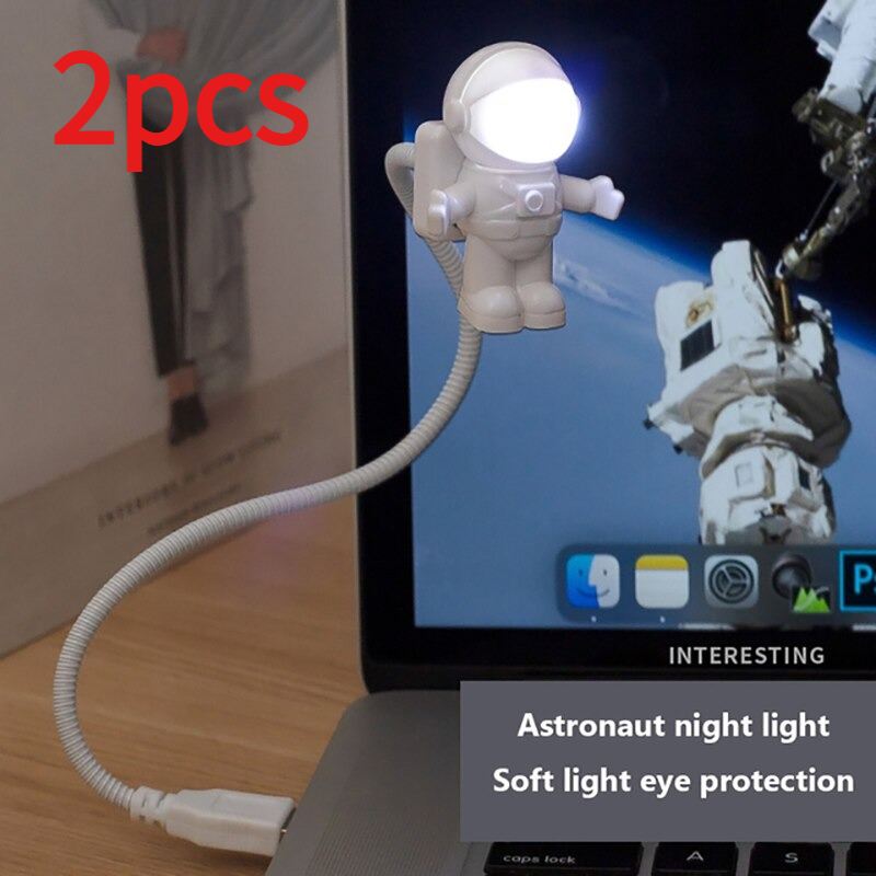 Led Desk Light Usb - 2pcs Astronaut USB Night Light Voice