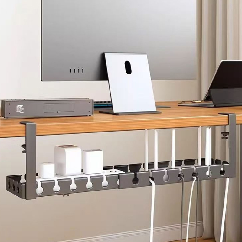 Desk Setup Organizer - Under Table Cable Organizer No Punching