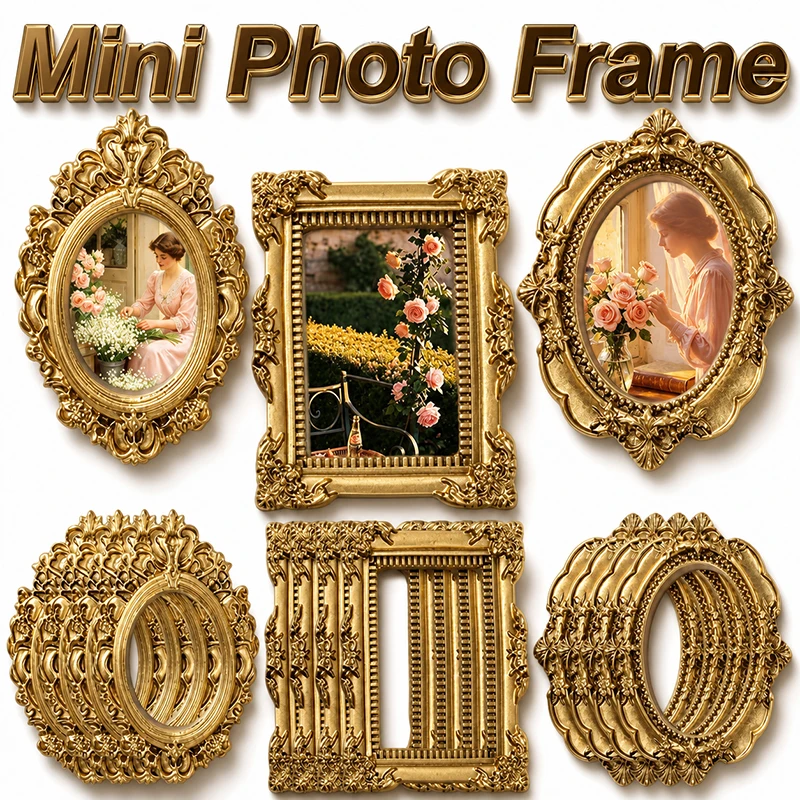 Desk Setup Photo - 10/5pcs Vintage Resin Mini Photo Frames