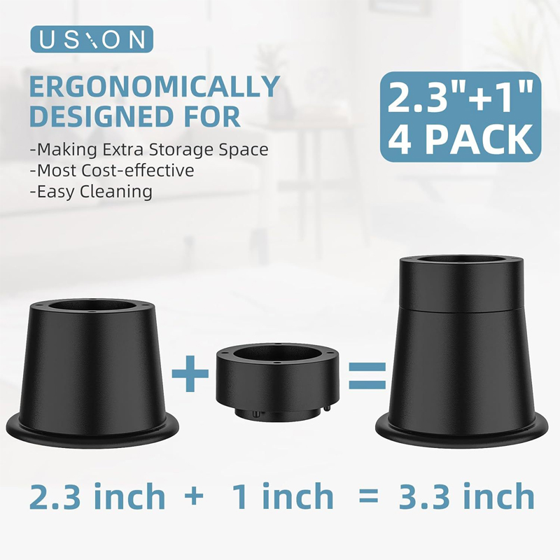 4Pcs Heavy Duty Furniture Rise - Desk Setup Riser recension och pris
