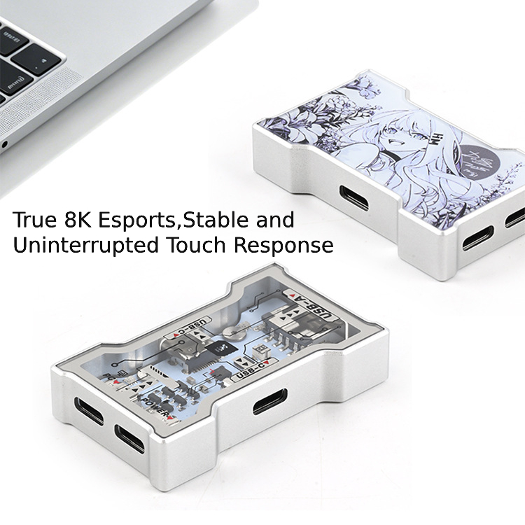 RGB USB Hub 2 Input 3 Output A - Desk Setup Hub recension och pris