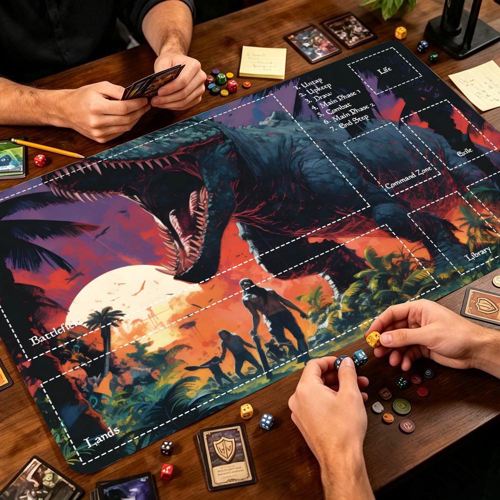 Dark Jungle Dinosaur Large Ext - Jungle Desk Setup recension och pris