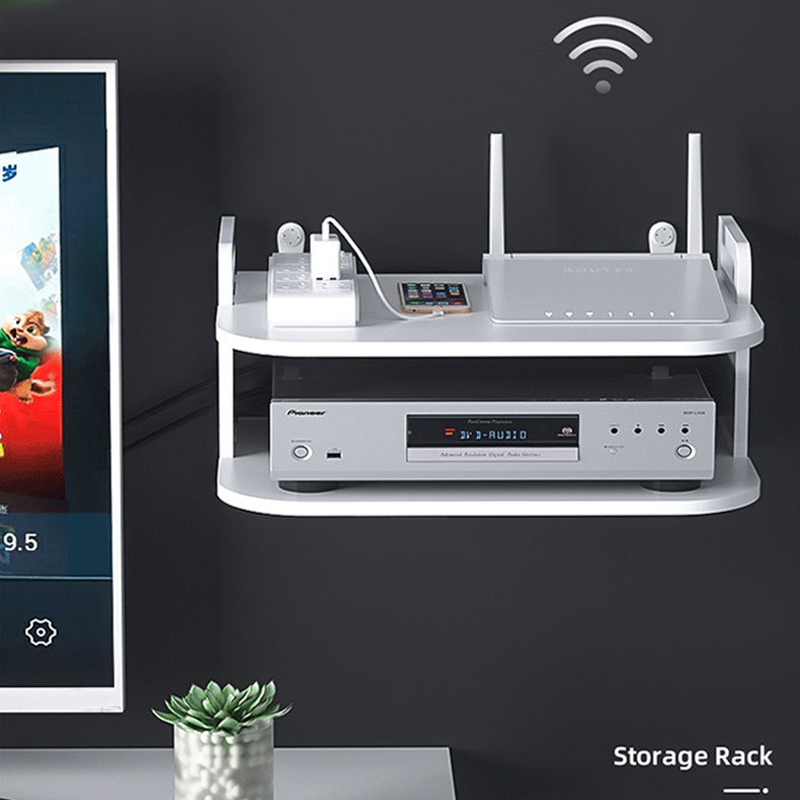 Wall-Mounted Router Cable Orga - Desk Setup Living Room recension och pris