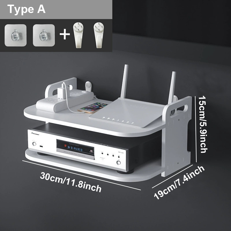 Wall-Mounted Router Cable Orga - Desk Setup Living Room recension och pris