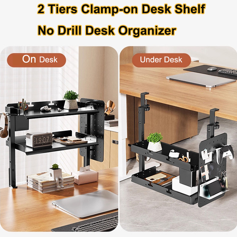 Clamp-on 14 inch Above Below D - Desk Setup Organizer recension och pris