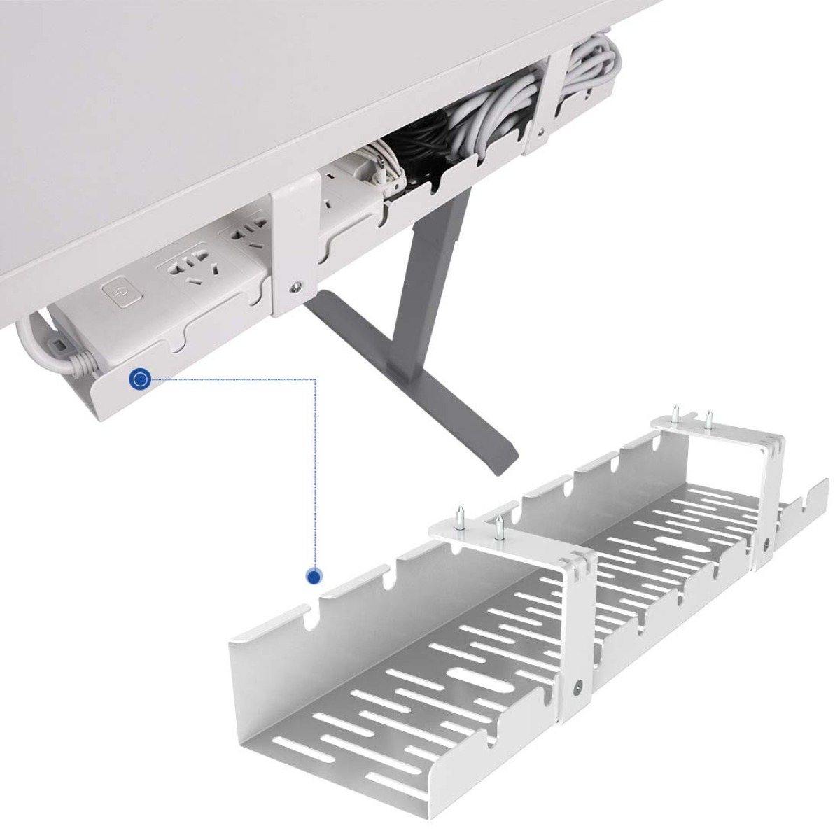 Cable Management Tray Desk Org - Desk Setup Living Room recension och pris