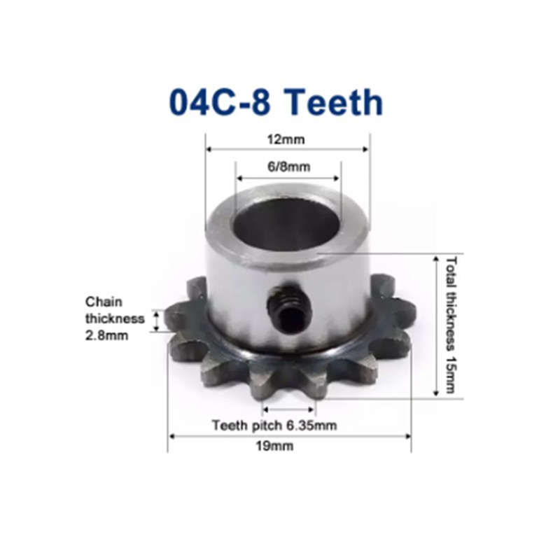 04C 8T Sprocket 6/8mm Bore 45# - Desk Setup Gear recension och pris