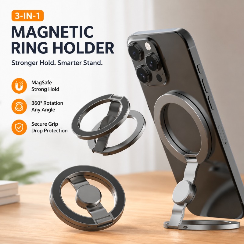 Magsafe Dual Ring Magnetic Pho - Dual Phone Holder recension och pris
