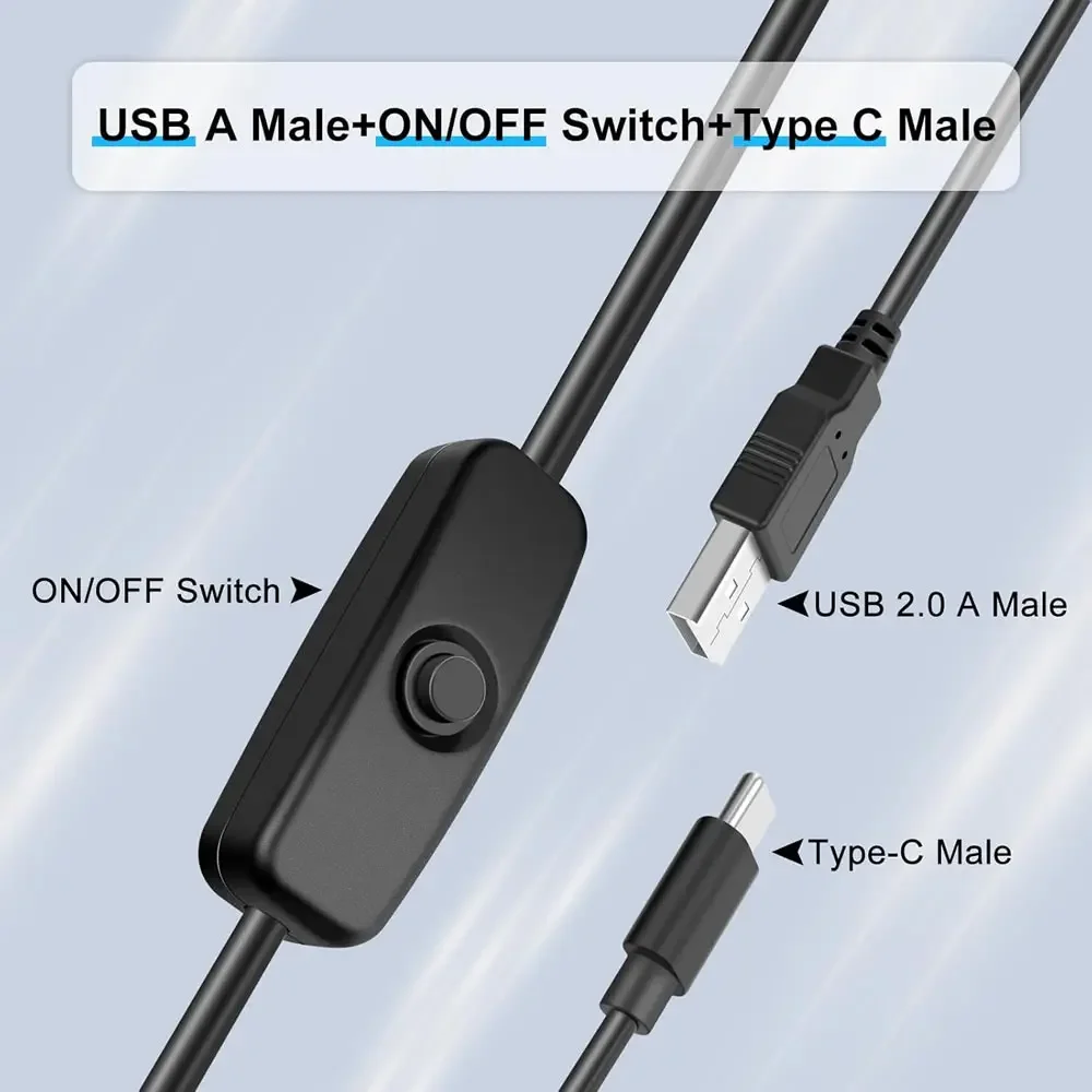 USB Type C Cable with on Off S - Desk Setup Led Strip recension och pris