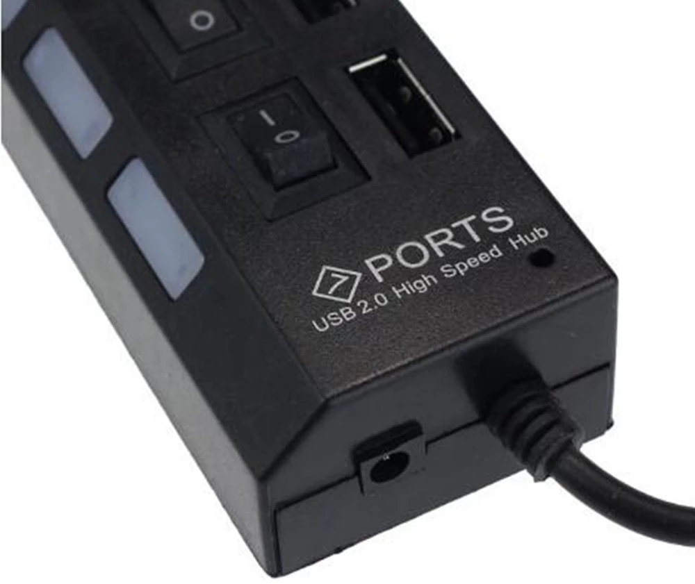 7 Port USB 2.0 Hub Splitter Fo - Desk Setup Hub recension och pris