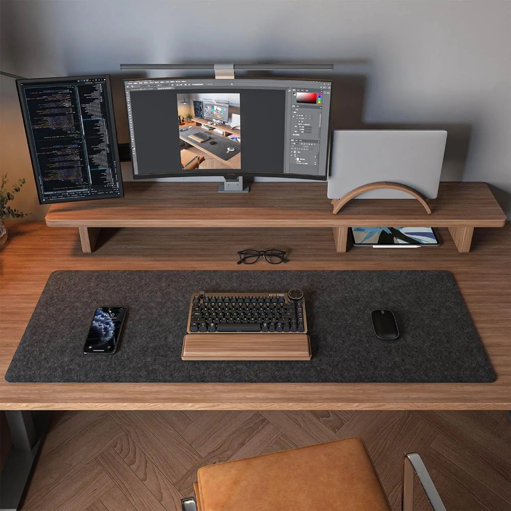 Felt Desk Mat Computer Mat for - Desk Setup Cozy recension och pris