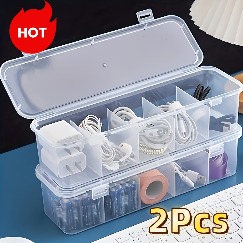 2Pcs Large Cable Management Bo - Desk Setup Organizer recension och pris
