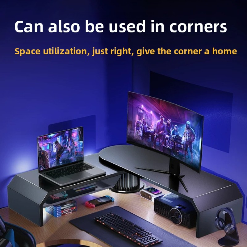 Gaming Dual Monitor Stand Offi - Desk Setup Living Room recension och pris
