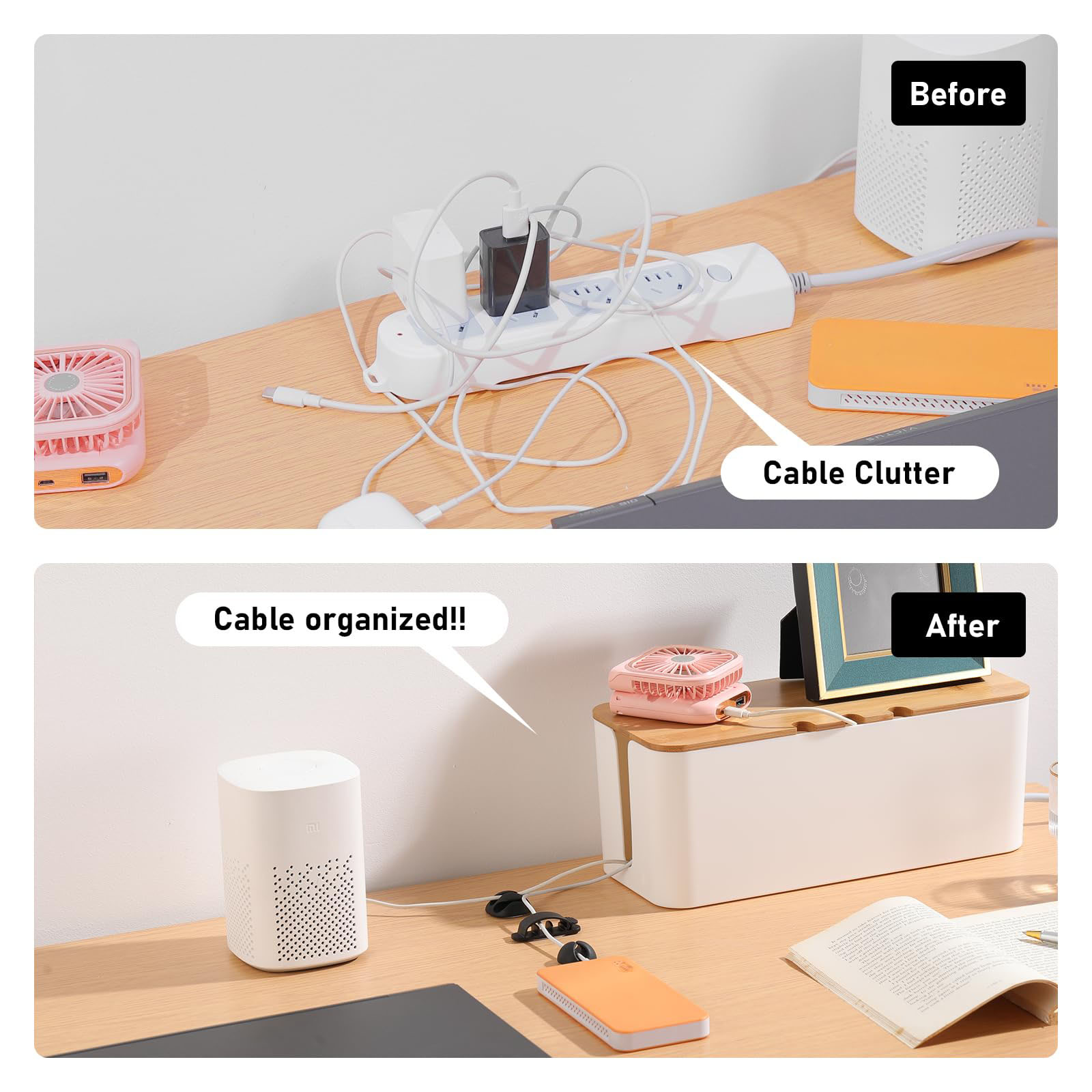 Large Cable Management Box – W - Desk Setup Hub recension och pris