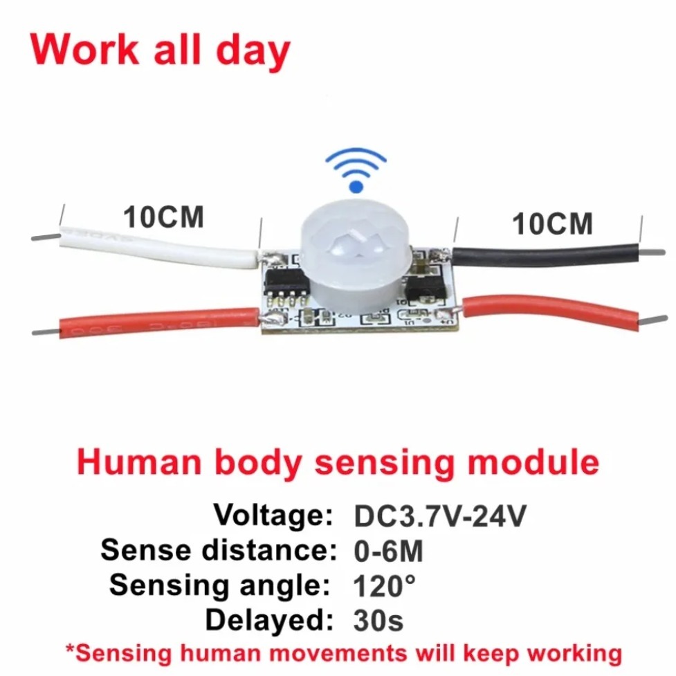 5V/12V/24V PIR Motion Sensor L - Desk Setup Led Strip recension och pris
