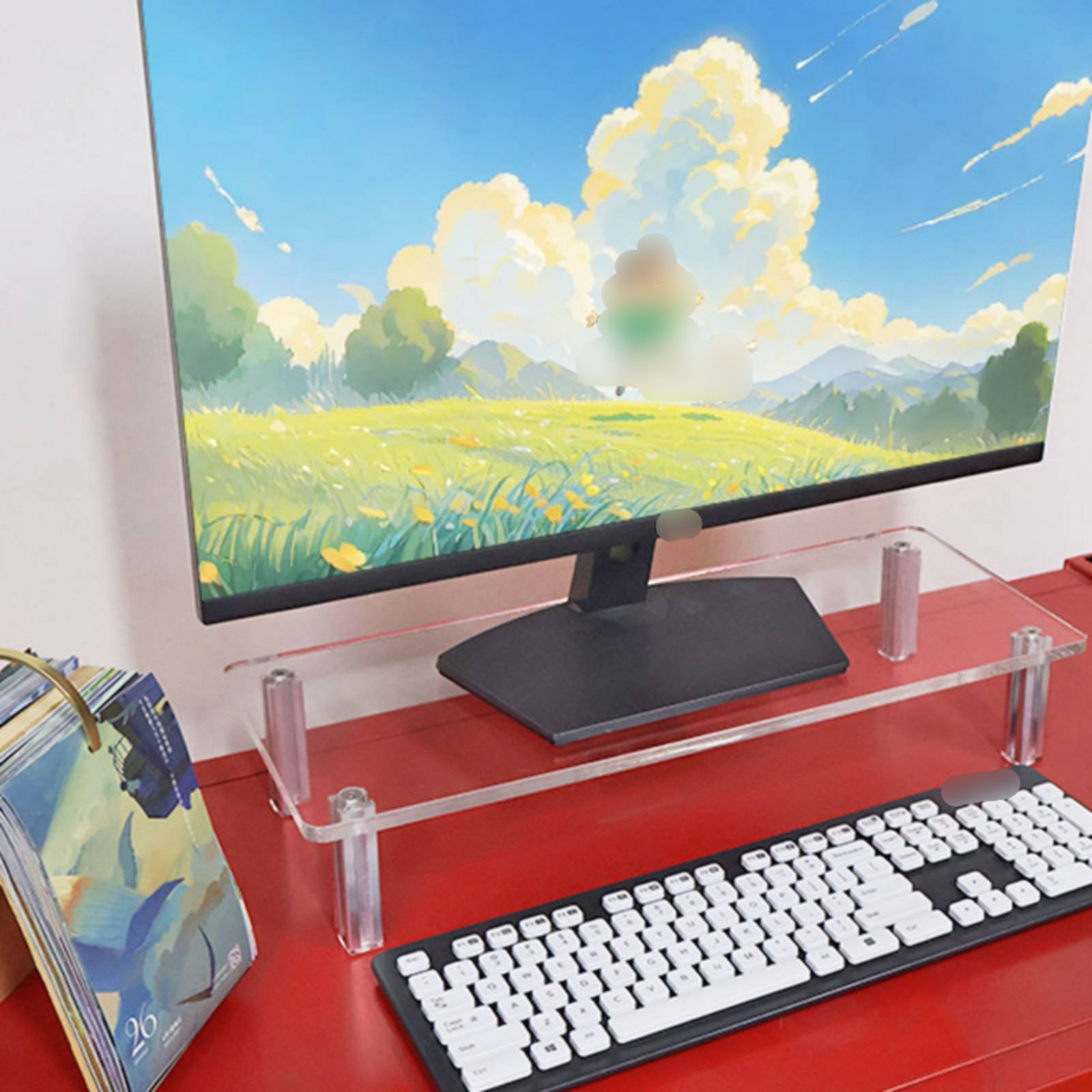 Acrylic Monitor Stand Easy to  - Desk Setup Organizer recension och pris