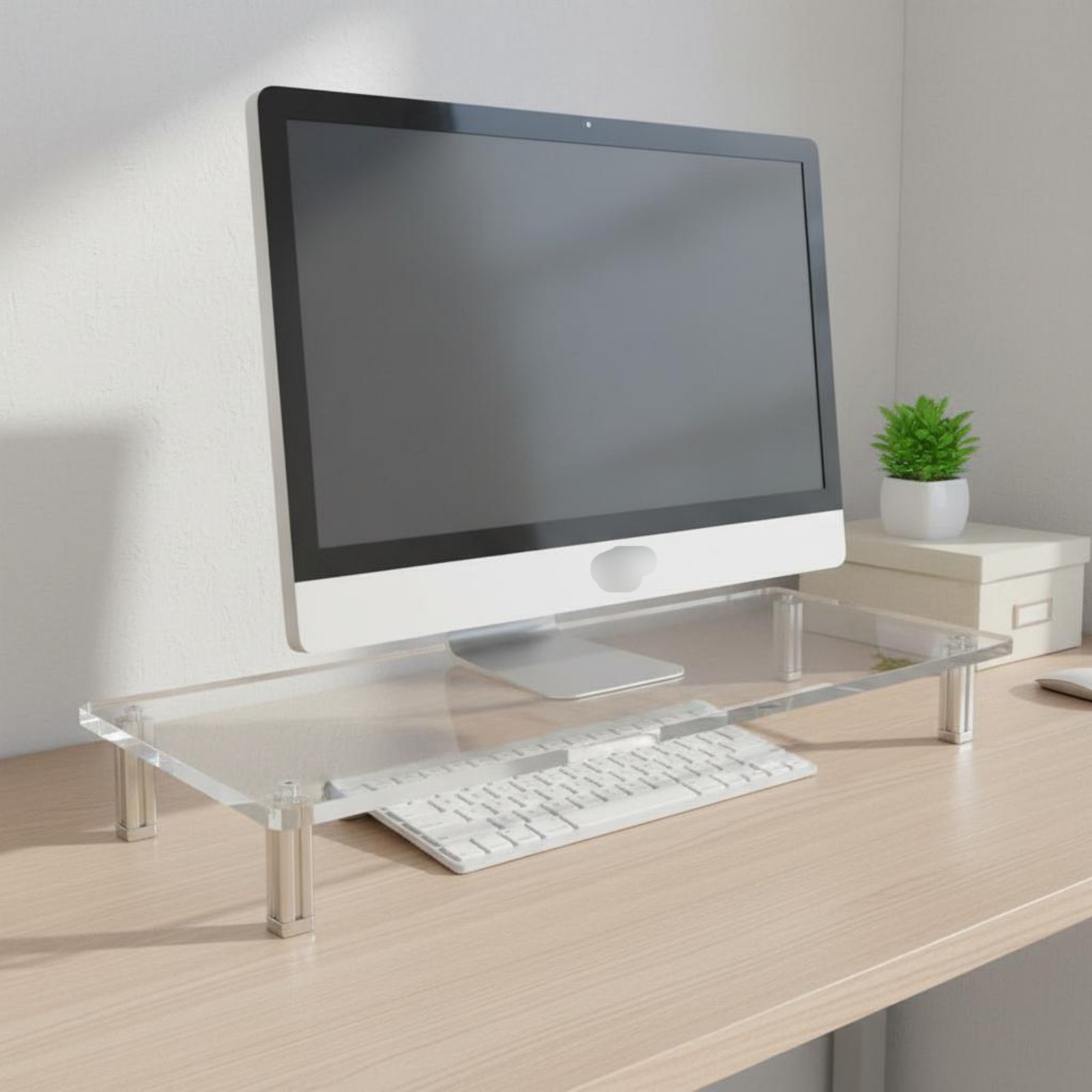 Acrylic Monitor Stand Easy to  - Desk Setup Organizer recension och pris