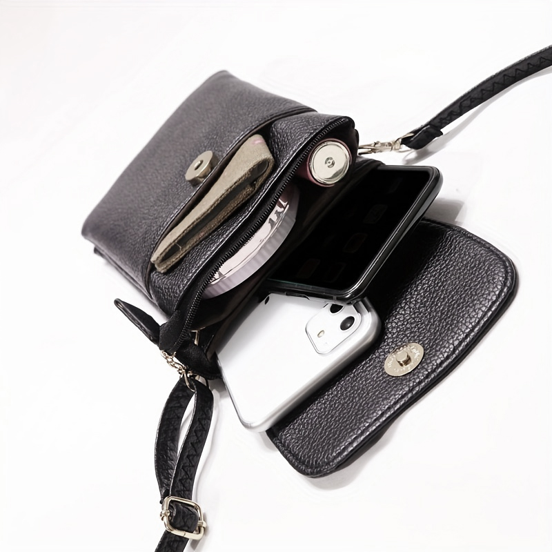Women Leather Crossbody Phone  - Dual Phone Holder recension och pris