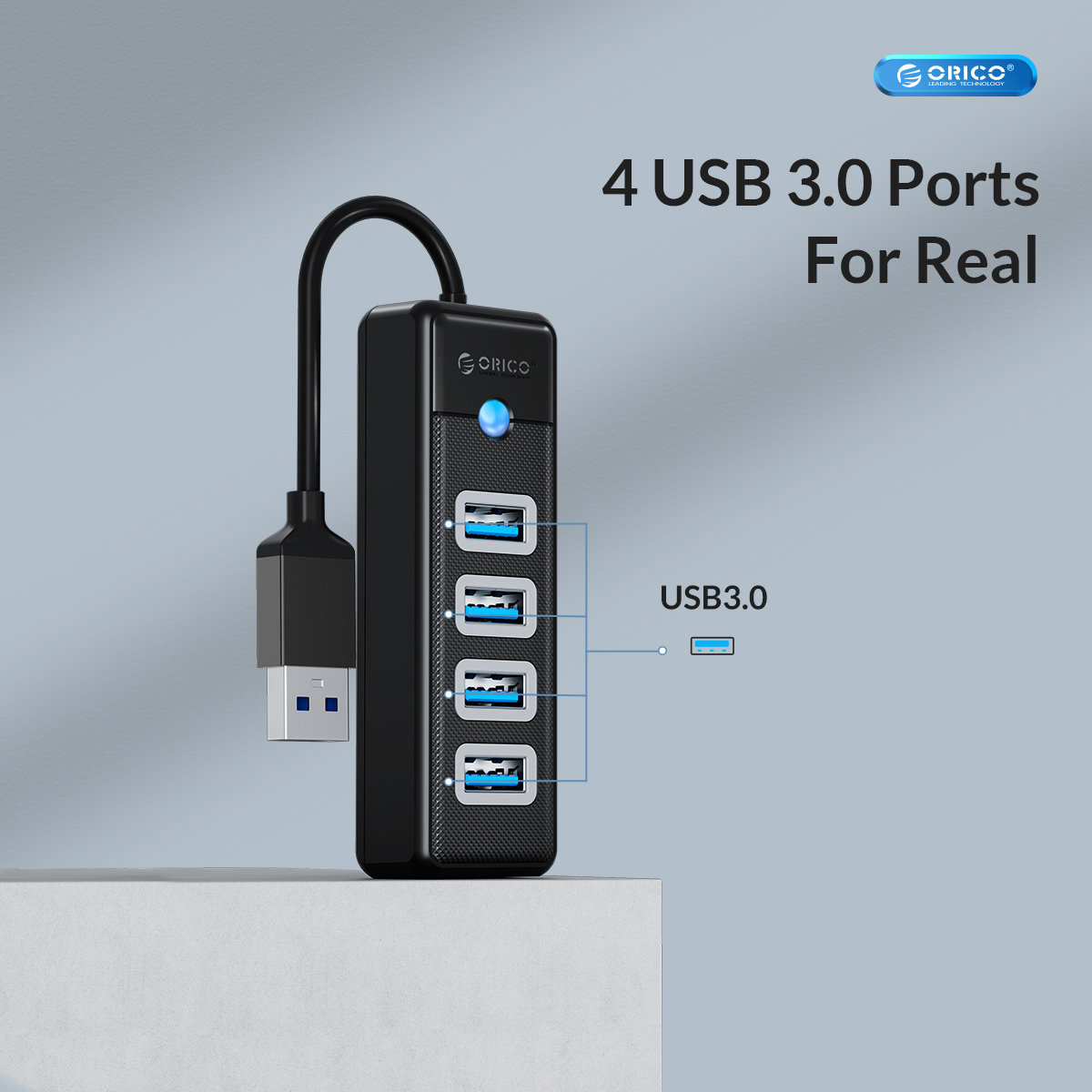 ORICO USB 3.0 Hub 3/4 Ports US - Desk Setup Hub recension och pris