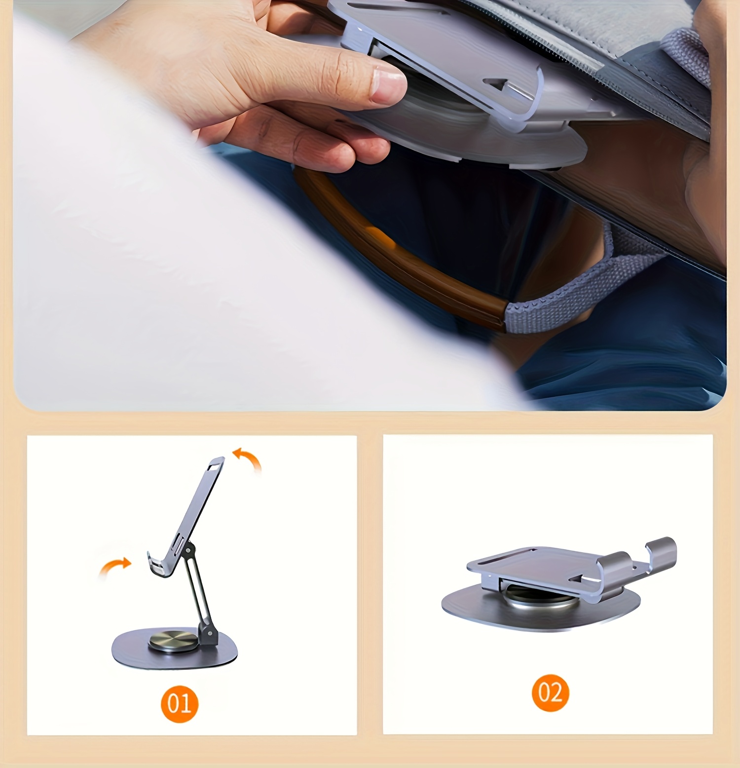 Sturdy Metal Foldable Phone St - Desk Setup Gear recension och pris