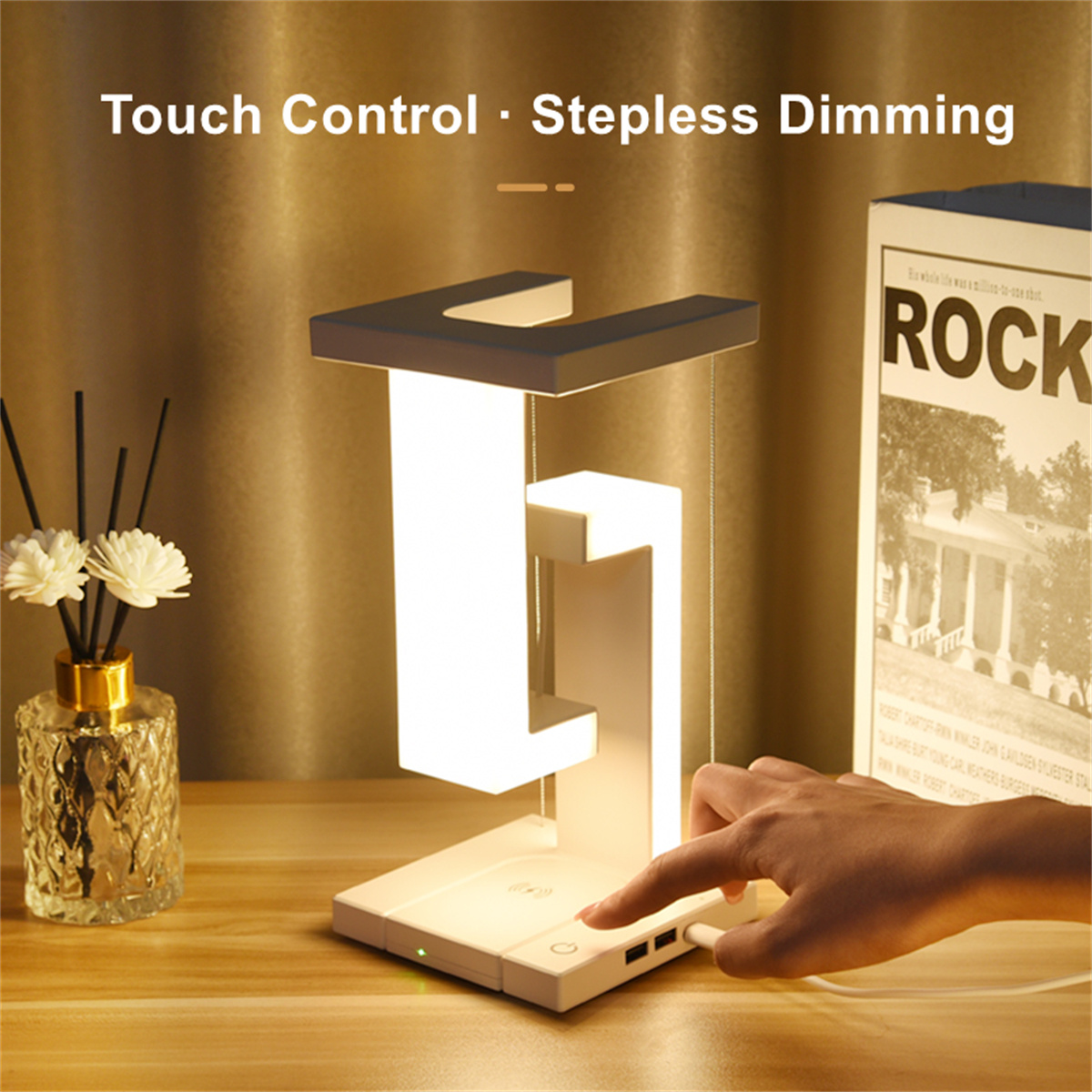 Floating Desk Lamp With Wirele - Led Desk Light Usb recension och pris