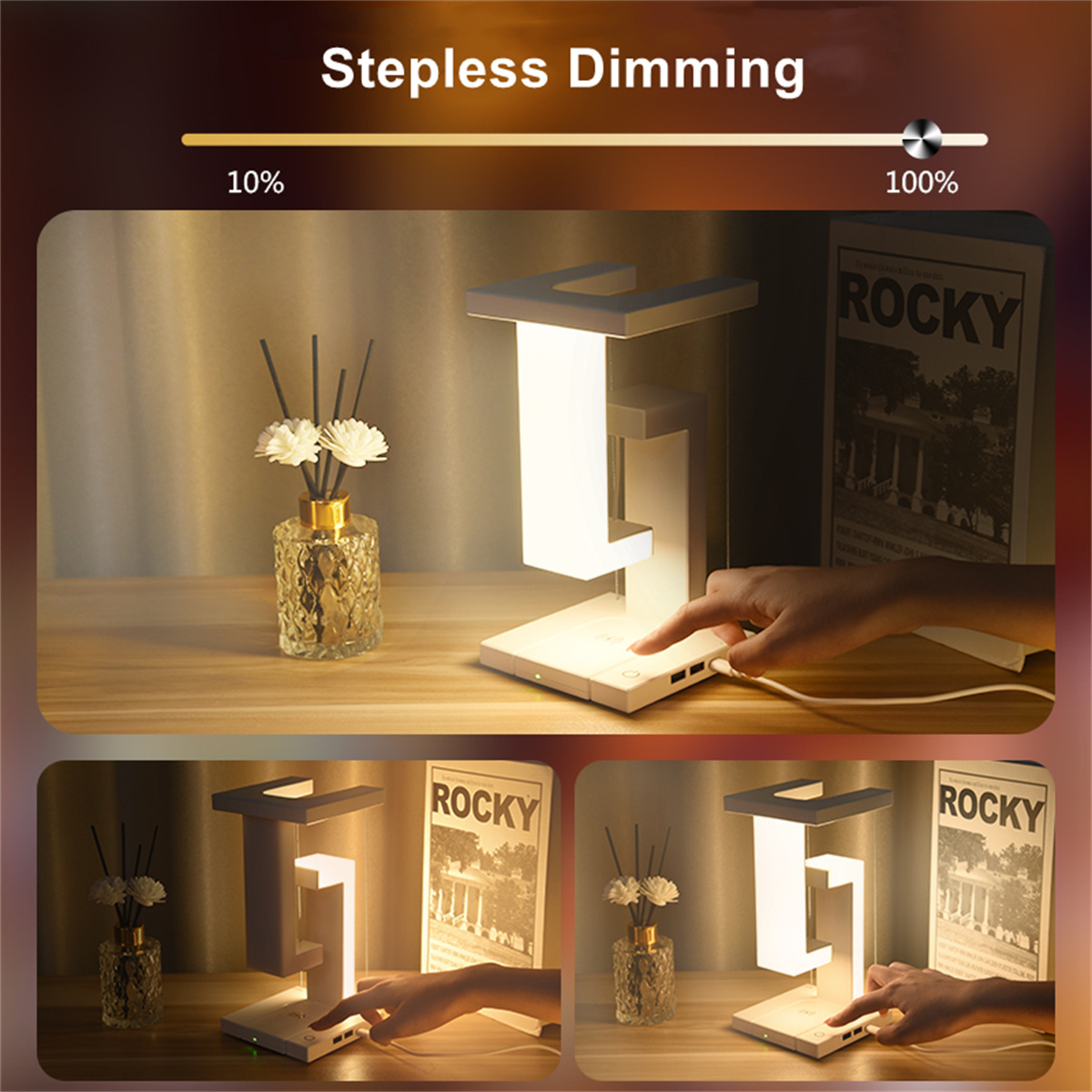 Floating Desk Lamp With Wirele - Led Desk Light Usb recension och pris