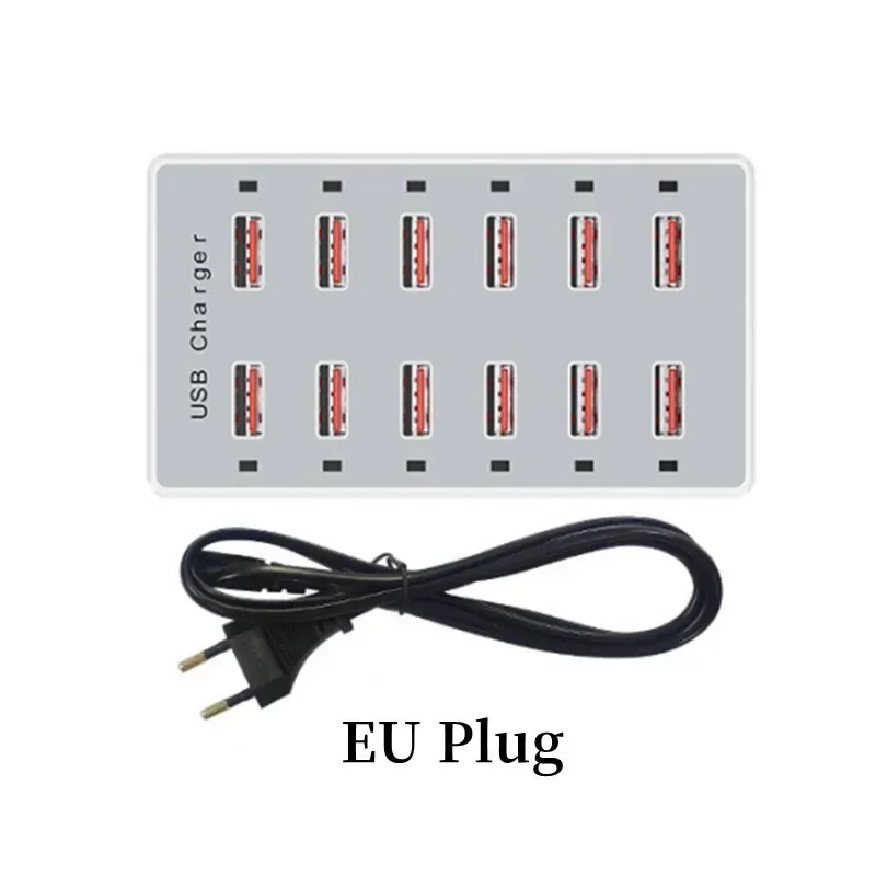 USB Charging Station 60W 12-Po - Desk Setup Hub recension och pris