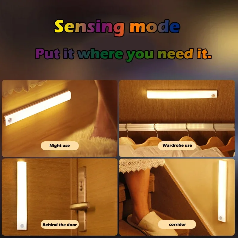 PIR Motion Sensor LED Night Li - Desk Setup Led Strip recension och pris